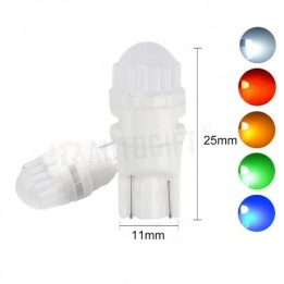 Ampoule LED ROUGE T10 W5W Céramique - 24V - 3 LEDs