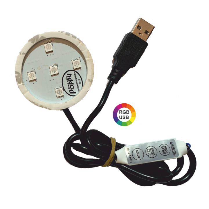 Support lumineux Poppy 12/24V | RGB USB