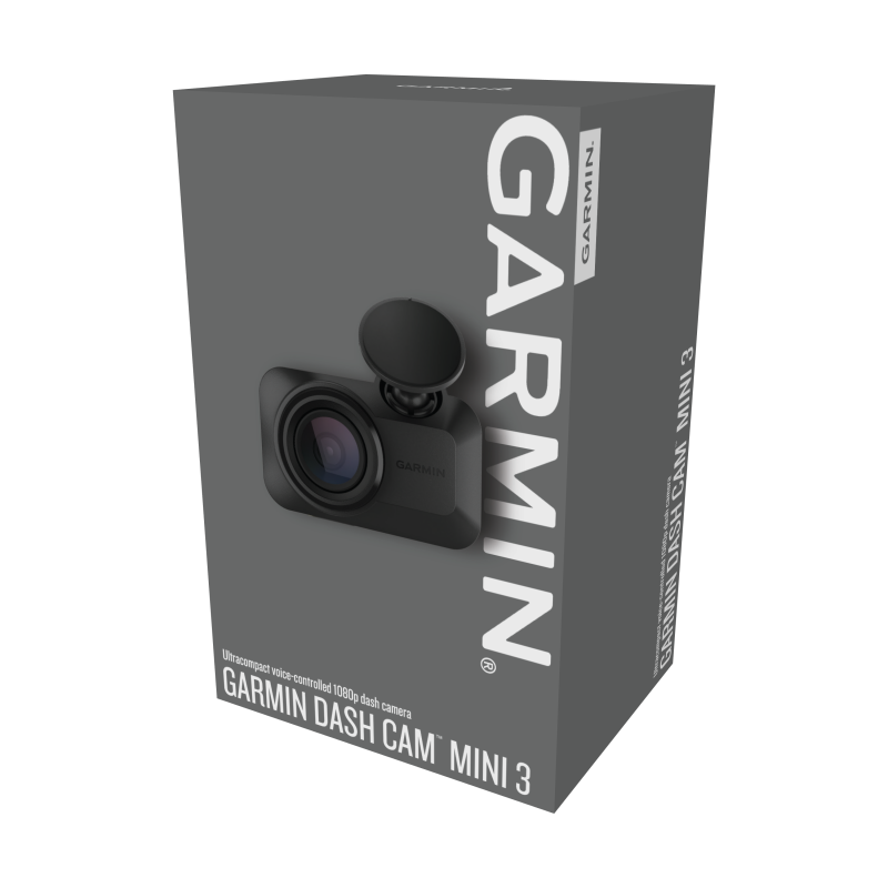 Garmin Dash Cam Mini 3 - Caméra Embarquée Ultra Compacte Vidéo HD 1080p Avec Commandes Vocales