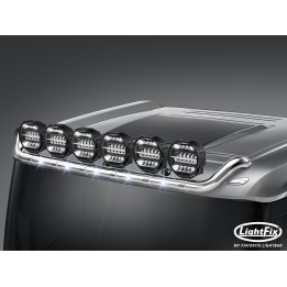Rampe de toit polie brillante  DAF XF/XD SleeperCab DayCab