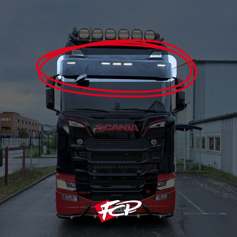 Visière Pare-Soleil Polyester – SCANIA Next Gen (5 découpes veilleuses)