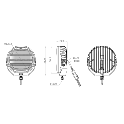 PHARE LONGUE PORTÉE OZZ XR2 P7" WHITE (ARCTIC), OZZ