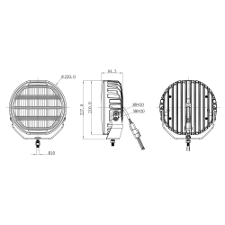 PHARE LONGUE PORTÉE OZZ XR3 P9" ARCTIC EDITION (WHITE), OZZ