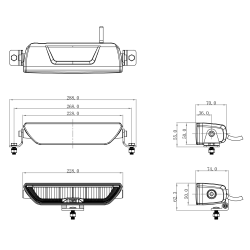 Barre LED OZZ XB1 P9", Arctic Edition White (Veilleuse blanche ou orange)