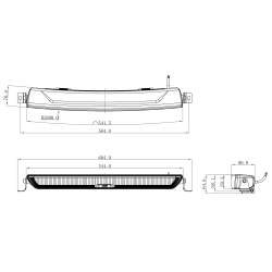 Barre LED OZZ XB1 P20", Arctic Edition White (Veilleuse blanche ou orange)