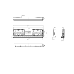 Barre LED OZZ LP1 Black - Intégration Support de Plaque immatriculation (535 mm)