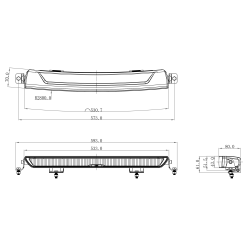 Barre LED OZZ XB1 20", Arctic Edition White 140 W (Sans veilleuse)
