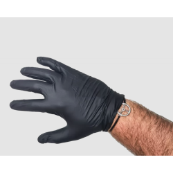 Gants Black Nitrile Renforcés (Boîte de 100), CARPOLISH - Taille L