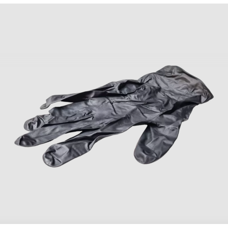 Gants Black Nitrile Renforcés (Boîte de 100), CARPOLISH - Taille L