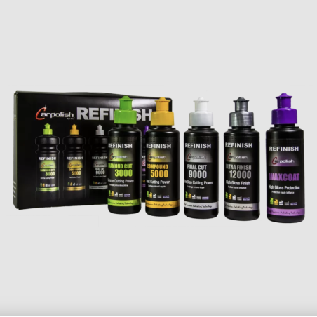 Kit complet de polissage & lustrage REFINISH BOX, CARPOLISH (5x150ml)