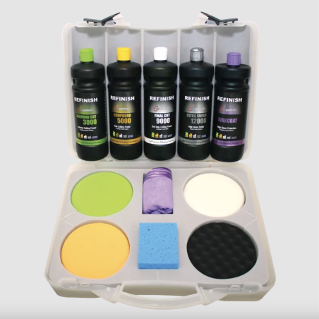 Mallette complète de lustrage REFINISH, CARPOLISH (5x1L + Accessoires)
