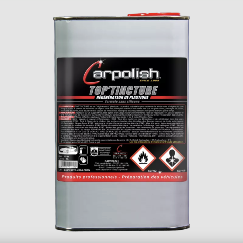 Régénérateur Plastique & Teinture extérieure Top'Tincture, CARPOLISH (1L)