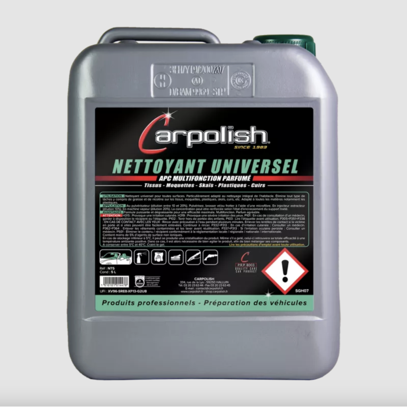 Nettoyant Universel Habitacle Cloth Cleaner, CARPOLISH (5L)