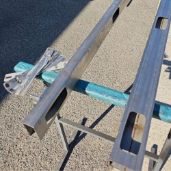 BARRES LATERALES RENAULT/VOLVO EMPT 3800 INOX POUR 5 VEILLEUSES LEDS AVEC SUPPORTS