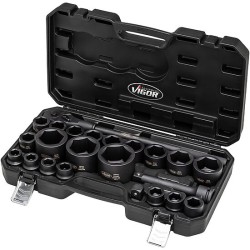 JEU DE CLÉS À DOUILLE SÉRIE FORCE VIGOR (COFFRET 24 PIÈCES)