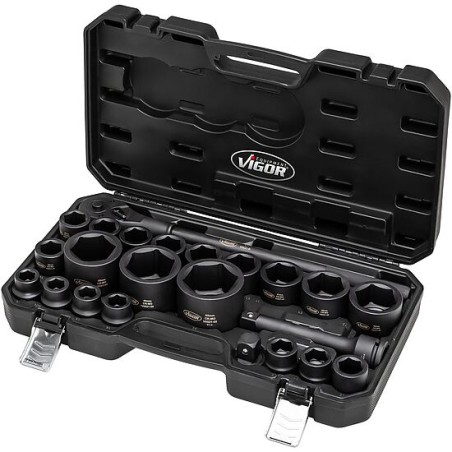 JEU DE CLÉS À DOUILLE SÉRIE FORCE VIGOR (COFFRET 24 PIÈCES)