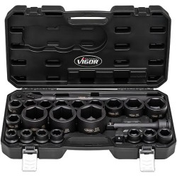 JEU DE CLÉS À DOUILLE SÉRIE FORCE VIGOR (COFFRET 24 PIÈCES)