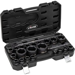 JEU DE CLÉS À DOUILLE SÉRIE FORCE VIGOR (COFFRET 24 PIÈCES)