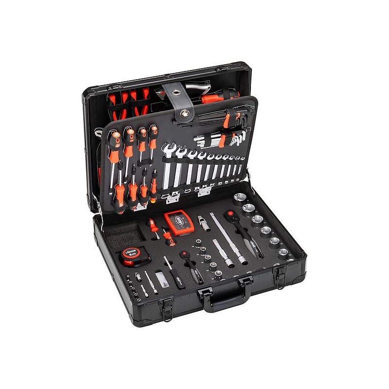 COFFRET D'OUTILLAGE UNIVERSEL, VIGOR (MALLETTE 144 PIÈCES)