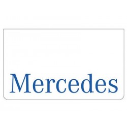 Bavette blanche MERCEDES bleu