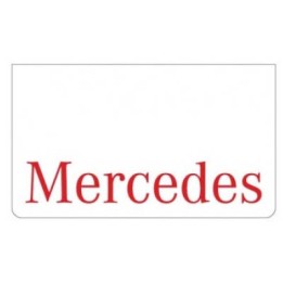 Bavette blanche MERCEDES rouge