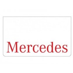 Bavette blanche MERCEDES rouge