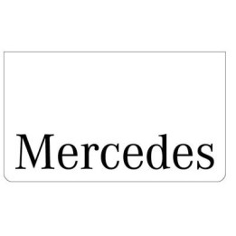 Bavette blanche MERCEDES noir