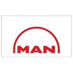Bavette blanche MAN rouge