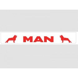 Bavette blanche MAN rouge