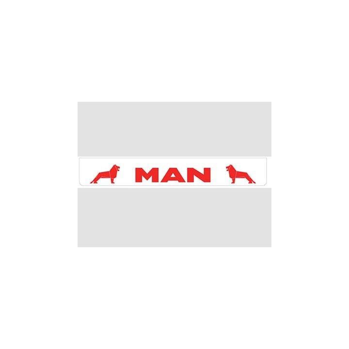 Bavette blanche MAN rouge
