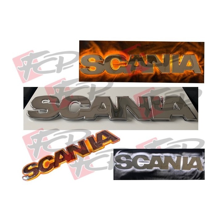Lettrage SCANIA (orange/blanc)