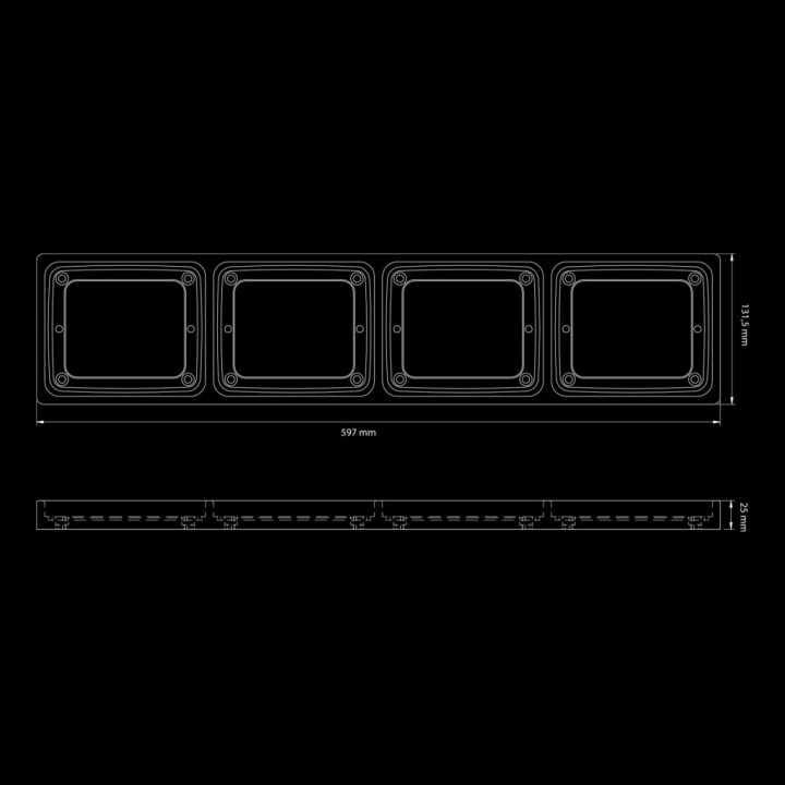 Boitier pour feux IZE LED STRANDS x4