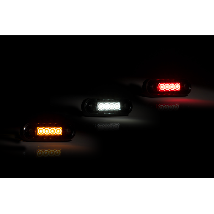 Feu de position blanc 4 leds - modèle sombre