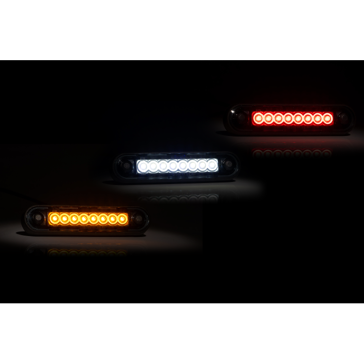 Feu de position rouge 8 leds - modèle sombre